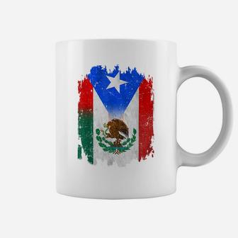 Mexirican Mexico Flag Puerto Rico Flag Boricua Chicano Gift Coffee Mug | Crazezy CA