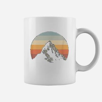 Mountain Sunset Circle Rainbow Outdoors Nature Hiking Fan Coffee Mug | Crazezy