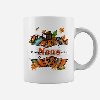 Nene Pumpkin Leopard Nene Thankful Grateful Blessed Coffee Mug | Crazezy