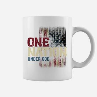 One Nation Under God, American Flag, Patriot, America Lovers Sweatshirt Coffee Mug | Crazezy