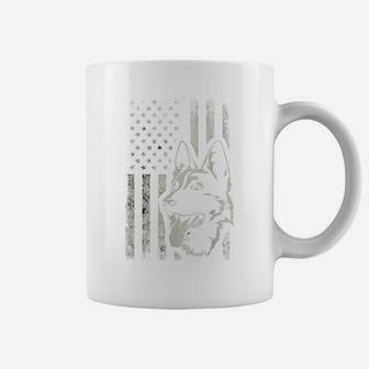 Patriotic German Shepherd American Flag Dog Lover Gift Coffee Mug | Crazezy