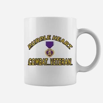 Purple Heart Combat Veteran T-Shirt Coffee Mug | Crazezy DE