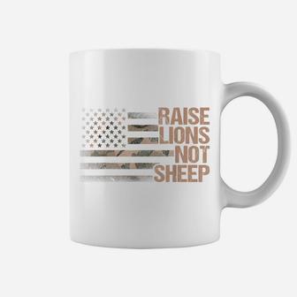 Raise Lions Not Sheep - American Patriot - Patriotic Lion Coffee Mug | Crazezy UK