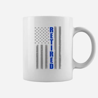 Retired Police Officer Gift - Thin Blue Line Flag Sweatshirt Coffee Mug | Crazezy CA