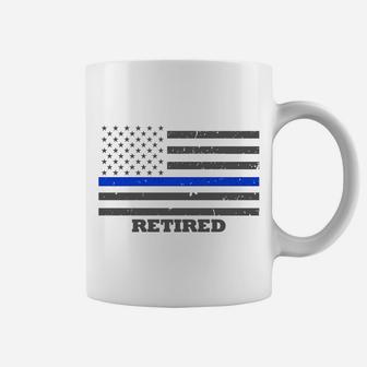 Retired Police Officer Sweatshirt - Thin Blue Line Flag Coffee Mug | Crazezy CA