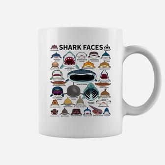 Shark Faces - Type Of Shark - Shark Faces Of All Kinds Coffee Mug | Crazezy AU