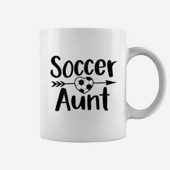 Soccer Aunt Heart Sport Lover Auntie Mothers Day Coffee Mug | Crazezy