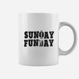 Sunday Funday Vintage Football Sports Weekend Partying Coffee Mug | Crazezy