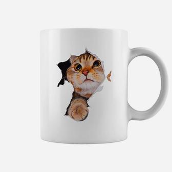 Sweet Kitten Torn Cloth - Funny Cats Lover Cats Owner Coffee Mug | Crazezy