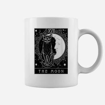 Tarot Card Black Cat And Moon Xvii Coffee Mug | Crazezy