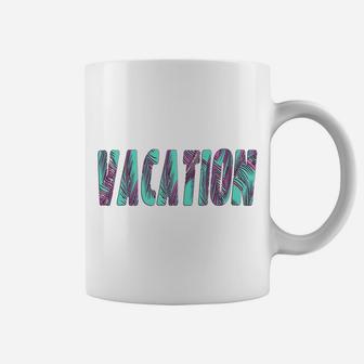 VACATION RETRO VINTAGE PALM TREE GRAPHIC TRAVEL Coffee Mug | Crazezy
