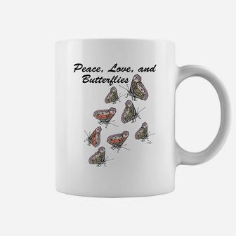 Virginia Wright Peace, Love, And Butterflies Coffee Mug | Crazezy CA