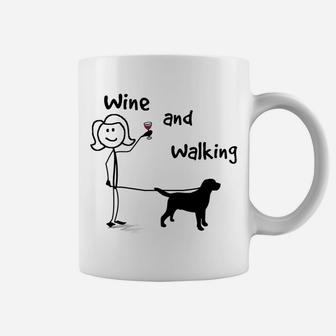 Wine And Walking A Lab Gif Retriever Fun Coffee Mug | Crazezy