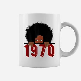 Womens Black Queen Born In 1970 49Th Awesome Birthday Gifts Coffee Mug | Crazezy