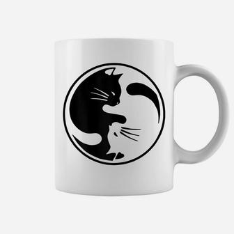Womens Cat Yin-Yang Shirt, Cat Shirt, Cat , Ying Yang Cat T- Coffee Mug | Crazezy