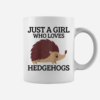 Womens Just A Girl Who Loves Hedgehogs Hedgehog Mom Funny Cute Gift Raglan Baseball Tee Coffee Mug | Crazezy DE