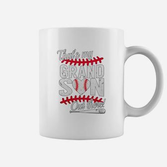 Womens Thats My Grandson Out There Baseball Coffee Mug | Crazezy