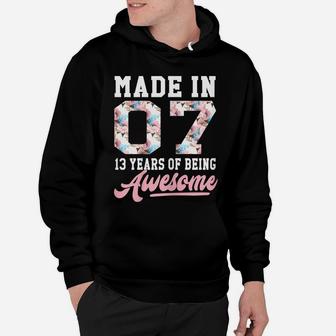 13 Year Old Girl Gifts For 13Th Birthday Gift Born In 2007 Hoodie | Crazezy