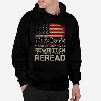 1776 Usa Flag We The People It Doesn't Need To Be Rewritten Hoodie | Crazezy AU