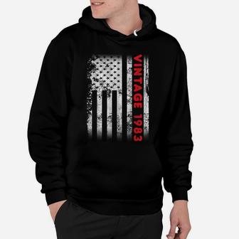 39 Year Old Vintage 1983 American Flag 39Th Birthday Gifts Hoodie | Crazezy