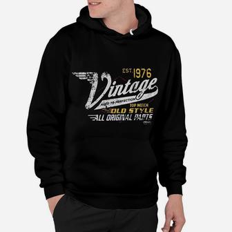 45th Birthday Gift Vintage 1976 Aged To Perfection Vintage Racing Hoodie | Crazezy