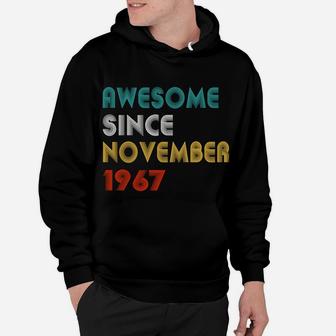 54Th Birthday 54 Years Old Awesome Since November 1967 Hoodie | Crazezy