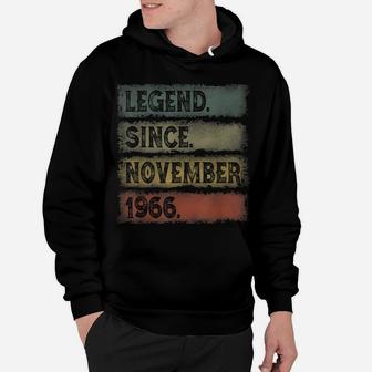 55Th Birthday Gifts 55 Years Old Legend Since November 1966 Hoodie | Crazezy