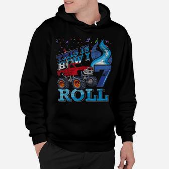 7 Years Old Gifts Truck 7 Birthday Boy Hoodie | Crazezy