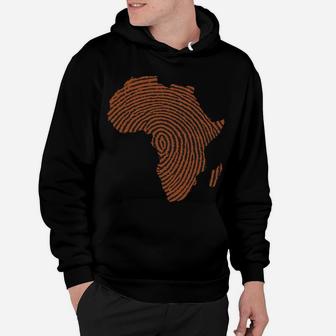 Africa Dna Thumbprint Flag Africa Pride Design For African Sweatshirt Hoodie | Crazezy