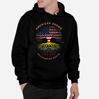 American Grown With Ecuadorian Roots Tree Usa Flag Gifts Hoodie | Crazezy UK