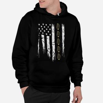 American Mushroom Hunter T Shirt With Morels In Usa Flag Hoodie | Crazezy