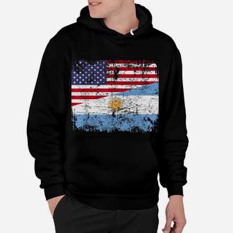 Argentinian Roots | Half American Flag | Usa Argentina Flag Hoodie | Crazezy