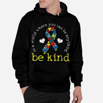 Autism Awareness Tshirt Kindness Puzzle Ribbon Heart Hoodie | Crazezy