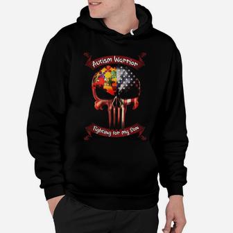 Autism Warrior Fighting For My Son Gifts For Mom Dad Parents Hoodie | Crazezy