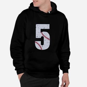Baseball 5th Birthday Gift For Five Year Old Hoodie | Crazezy