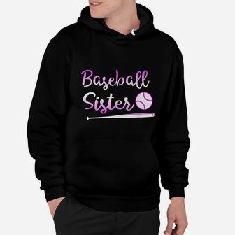 Baseball Sister Summer Gift For Sports Girls Hoodie | Crazezy