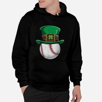 Baseball St Patricks Day Boys Men Ball Leprechaun Catcher Hoodie | Crazezy