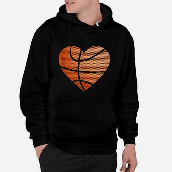 Basketball Ball Love Heart Mom Dad Sports Player Fun Gift Hoodie | Crazezy
