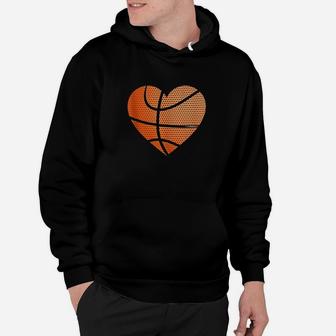 Basketball Ball Love Heart Mom Dad Sports Player Fun Gift Hoodie | Crazezy