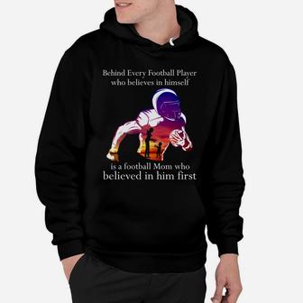 Behind Every Football Player Football Mom Hoodie | Crazezy