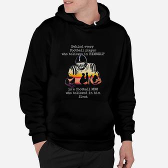 Behind Every Football Player Is A Football Mom Hoodie | Crazezy