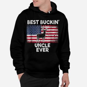 Best Buckin Uncle Ever Deer Hunting American Flag Hoodie | Crazezy AU