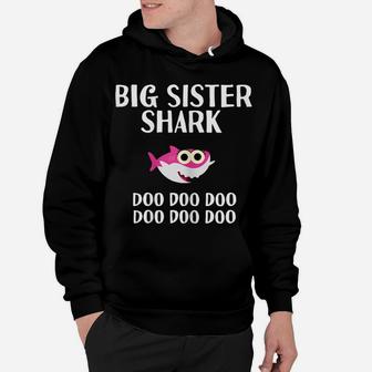 Big Sister Shark Doo Doo Christmas Gift Matching Family Hoodie | Crazezy