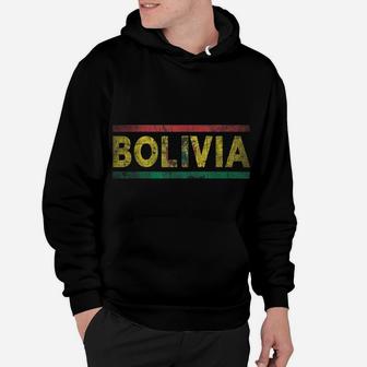 Bolivia Retro Flag Bolivian Distressed Graphic Hoodie | Crazezy