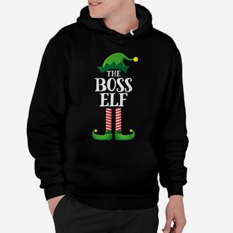 Boss Elf Matching Family Group Christmas Party Pajama Hoodie | Crazezy UK