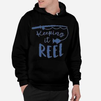 Boys Keep It Reel Dad 1st Fathers Day Fishing Hoodie | Crazezy