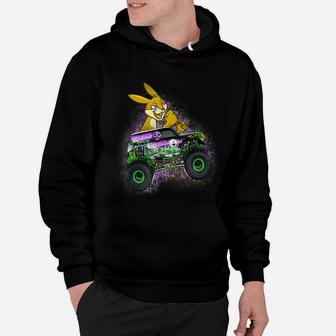 Bunny Easter Day Monster Truck Love Rabbit Egg Gift Kids Hoodie | Crazezy AU