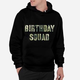 Camouflage Theme Birthday Party Squad Military Hunting Camo Hoodie | Crazezy DE