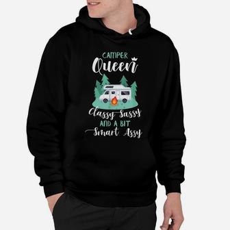 Camper Queen Funny Rv Gifts Camping Rv Gift Ideas Hoodie | Crazezy CA