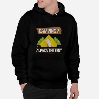 Camping Alpaca The Tent Funny Camper Gifts Hoodie | Crazezy CA